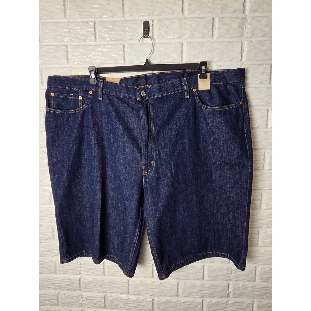 Levis Mens 469 Denim Shorts 52 x 12" Inseam Blue Jean 100% Cotton Loose NWT